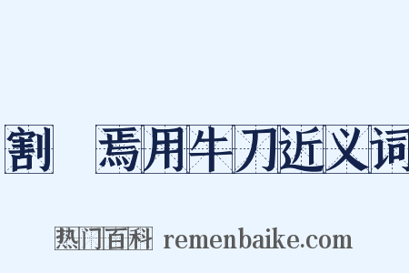 割雞焉用牛刀近义词是什么意思的图片